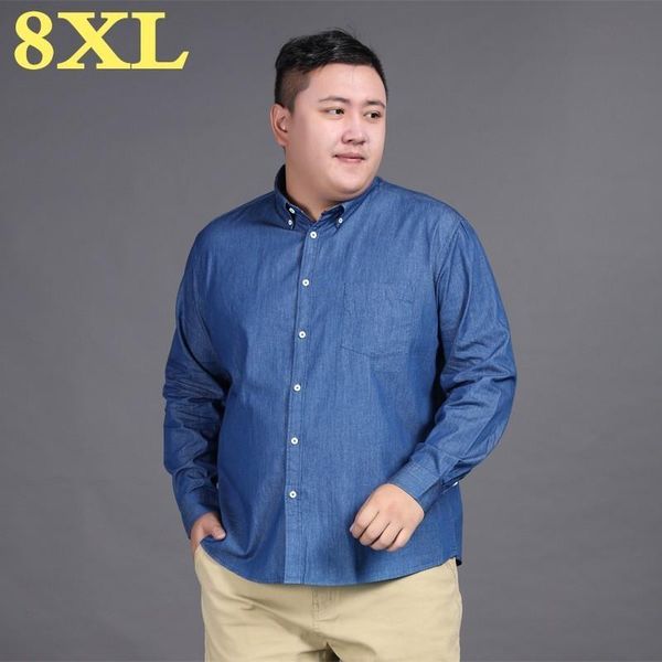 men's casual shirts 6xl 8xl 7xl plus size jeans mens cotton long sleeve oxford slim camisa social 2021 autumn denim shirt men brand-clo, White;black
men's casual shirts 6xl 8xl 7xl plus size jeans mens cotton long sleeve oxford slim camisa social 2021 autumn denim shirt men brand-clo, White;black