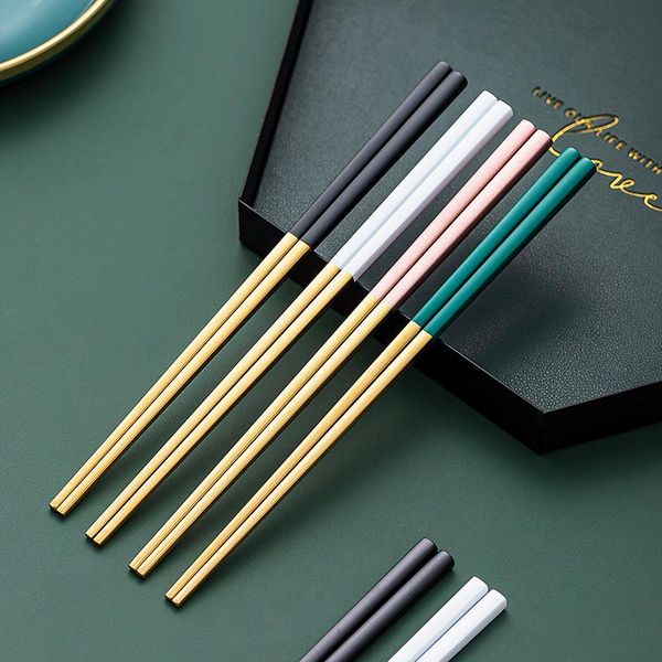 chopsticks 4 pairs chinese metal non-slip stainless steel chop sticks set reusable japanese kitchenware tableware
chopsticks 4 pairs chinese metal non-slip stainless steel chop sticks set reusable japanese kitchenware tableware
