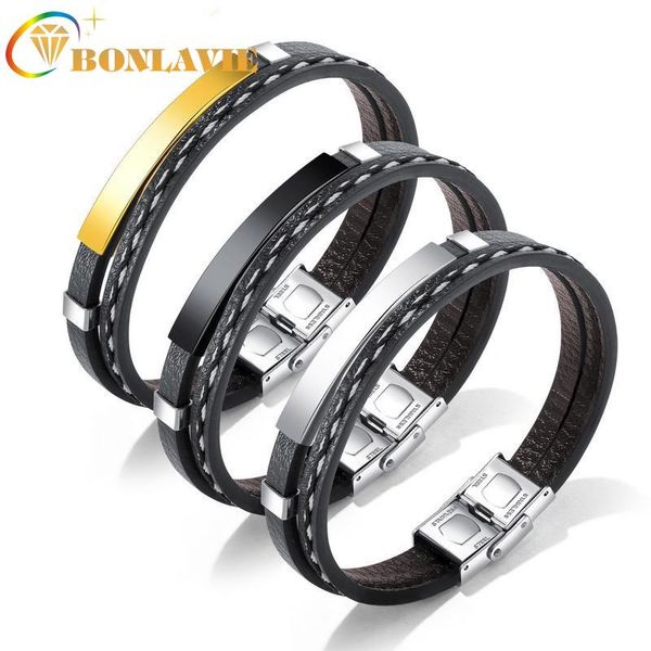 charm bracelets 2021 punk mens smooth leather stainless steel bracelet for women men multi layer male jewelry, Golden;silver
charm bracelets 2021 punk mens smooth leather stainless steel bracelet for women men multi layer male jewelry, Golden;silver