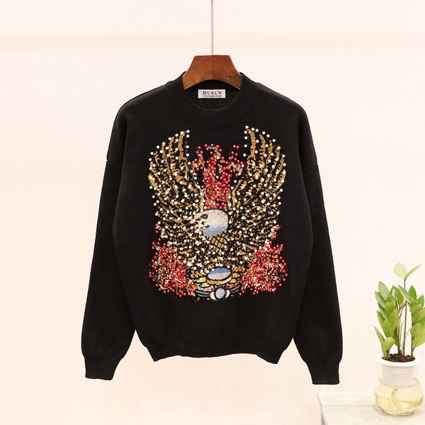autumn new fashion loose tracksuit beading sequins long sleeve knitted sweater + casual pencil pants women two piece set f7hg, Blue
autumn new fashion loose tracksuit beading sequins long sleeve knitted sweater + casual pencil pants women two piece set f7hg, Blue