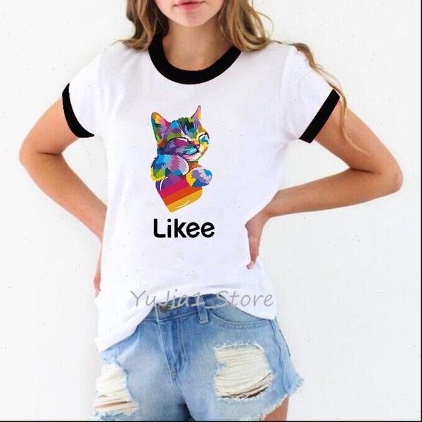 cute rainbow cat animal print likee shirt women clothes 2021 fashion t shirt female girl streetwear lovely tumblr graphic tshirt, White
cute rainbow cat animal print likee shirt women clothes 2021 fashion t shirt female girl streetwear lovely tumblr graphic tshirt, White