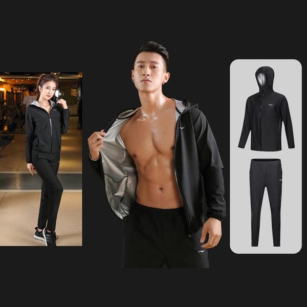 gym clothing sauna suit sweatsuit hoodied men women tracksuit for weight loss slimming running fitness training sport workout set, White;black
gym clothing sauna suit sweatsuit hoodied men women tracksuit for weight loss slimming running fitness training sport workout set, White;black