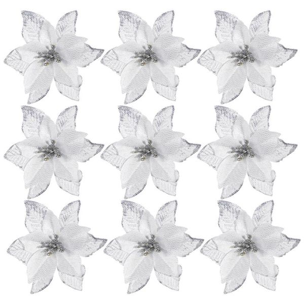 decorative flowers & wreaths stobok 24pcs christmas flower simulation gold powder tree decoration (silver)
decorative flowers & wreaths stobok 24pcs christmas flower simulation gold powder tree decoration (silver)