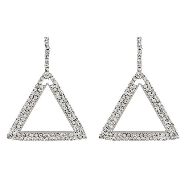 full rhinestone dangle earring fashion big triangle brincos double circle earrings elegant women wedding party jewelry, Silver
full rhinestone dangle earring fashion big triangle brincos double circle earrings elegant women wedding party jewelry, Silver