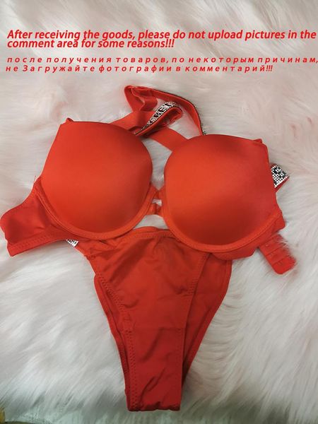 bras sets push up letter rhinestone lingerie diamonds bra set bikini thong underwear women's panties adjustable, Red;black
bras sets push up letter rhinestone lingerie diamonds bra set bikini thong underwear women's panties adjustable, Red;black