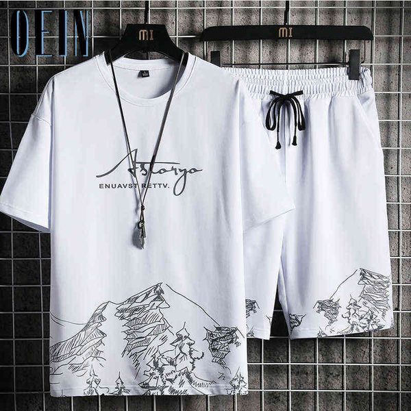 oein new men's shorts sets fashion streetwear printing t shirts + sports suits summer casual men clothing tracksuits, Gray
oein new men's shorts sets fashion streetwear printing t shirts + sports suits summer casual men clothing tracksuits, Gray