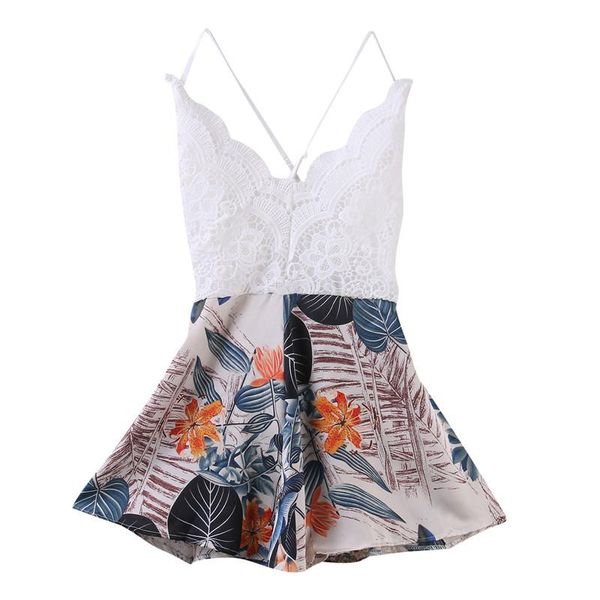 women's jumpsuits & rompers women ladies casual sleeveless v neck playsuits fashion floral summer backless, Black;white
women's jumpsuits & rompers women ladies casual sleeveless v neck playsuits fashion floral summer backless, Black;white