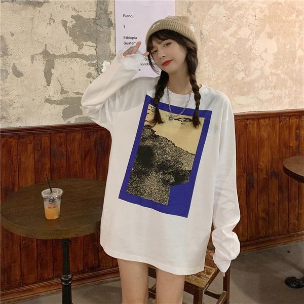 women's t-shirt fall clothes women loose personality print long sleeve t shirts thin fashion trend high street hip hop oversized pulove, White
women's t-shirt fall clothes women loose personality print long sleeve t shirts thin fashion trend high street hip hop oversized pulove, White