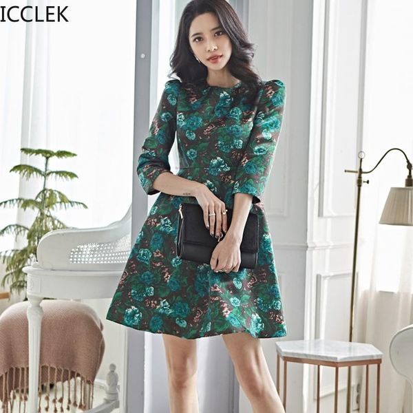casual dresses icclek korean style women elegant temperament three-quarter sleeves waist printing fashion party dress, Black;gray
casual dresses icclek korean style women elegant temperament three-quarter sleeves waist printing fashion party dress, Black;gray