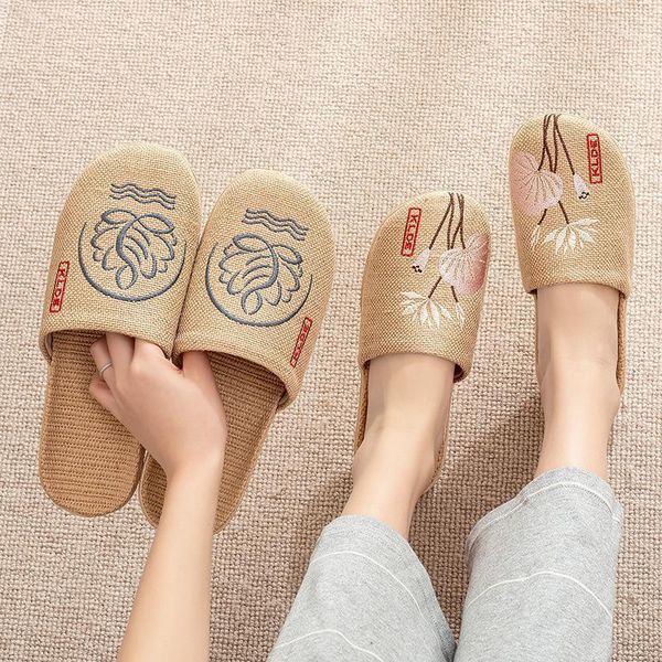slippers suihyung women men indoor breathable linen home shoes female casual flat slides flowers platform sandals flax flip flop1, Black
slippers suihyung women men indoor breathable linen home shoes female casual flat slides flowers platform sandals flax flip flop1, Black