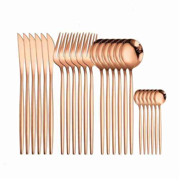 stainless steel cutlery set fork spoon knife rose gold cutlery set 24 pcs tableware rose gold dinnerware dinner dropshipping
stainless steel cutlery set fork spoon knife rose gold cutlery set 24 pcs tableware rose gold dinnerware dinner dropshipping