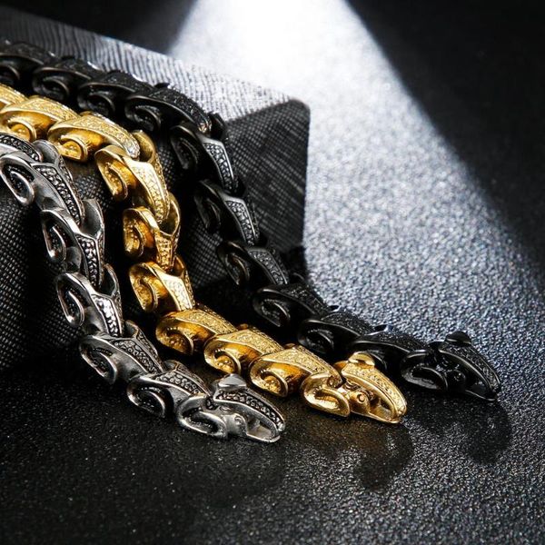 charm bracelets 11mm punk stainless steel dragon grain wrap for men biker linking chain bracelet & bangle 4 colors armband jewelry, Golden;silver
charm bracelets 11mm punk stainless steel dragon grain wrap for men biker linking chain bracelet & bangle 4 colors armband jewelry, Golden;silver