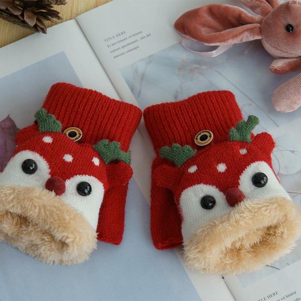 children's mittens myalice fashion gloves winter go out to keep warm plus velvet thickening christmas cartoon children half finger flip, White
children's mittens myalice fashion gloves winter go out to keep warm plus velvet thickening christmas cartoon children half finger flip, White