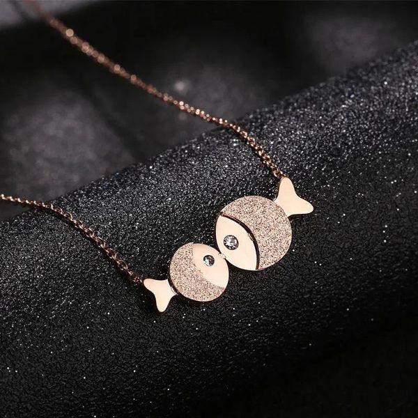 pendant necklaces arrival kiss fish necklace for women girl rose gold stainless steel animal charms fashion jewelry gift, Silver
pendant necklaces arrival kiss fish necklace for women girl rose gold stainless steel animal charms fashion jewelry gift, Silver