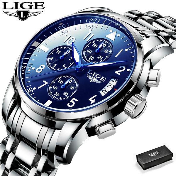 wristwatches lige mens watches casual fashion watch men sport waterproof quartz wristwatch chronograph stainless steel, Slivery;brown
wristwatches lige mens watches casual fashion watch men sport waterproof quartz wristwatch chronograph stainless steel, Slivery;brown