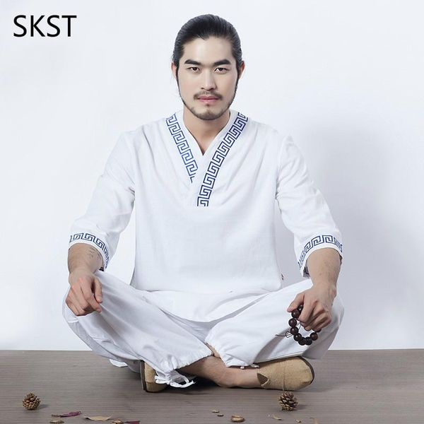 chinese tradition men yoga suit loose trousers set tai chi clothing cotton linen outdoor clothes zen meditation clothing, White;red
chinese tradition men yoga suit loose trousers set tai chi clothing cotton linen outdoor clothes zen meditation clothing, White;red