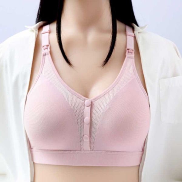 bras 2021 cotton breast feeding bra for pregnant women, Red;black
