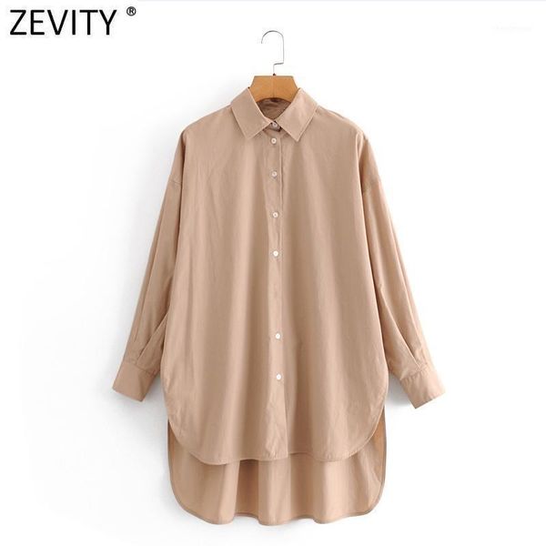 zevity 2021 women fashion breasted solid casual loose poplin blouse office ladies side split shirts chic chemise ls7377 women's blouse, White
zevity 2021 women fashion breasted solid casual loose poplin blouse office ladies side split shirts chic chemise ls7377 women's blouse, White