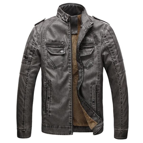 autumn and winter men leather jacket warm plus velvet coat leisure men jacket motorcycle windproof pu leather, Black
autumn and winter men leather jacket warm plus velvet coat leisure men jacket motorcycle windproof pu leather, Black