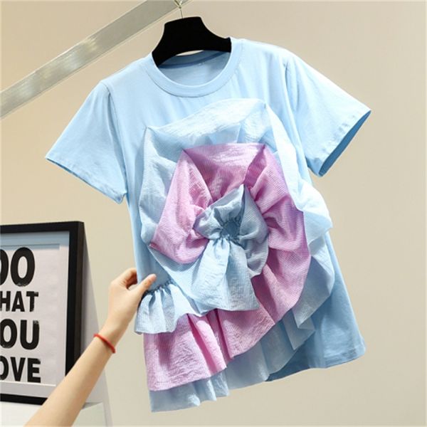 short sleeve shirt with three-dimensional flower woman 2021 spring and summer fashion all-combining t-shirts chic ladies 26n0, White
short sleeve shirt with three-dimensional flower woman 2021 spring and summer fashion all-combining t-shirts chic ladies 26n0, White