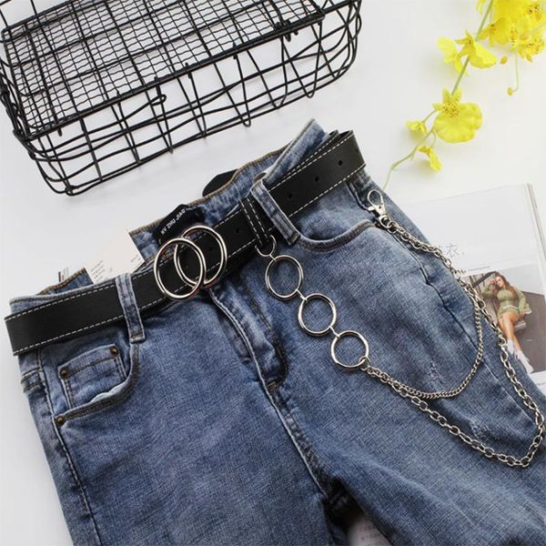 belts ckmn brand women's fashionable double circle leather belt punk wind hanging chain for women trend simple jeans, Black;brown
belts ckmn brand women's fashionable double circle leather belt punk wind hanging chain for women trend simple jeans, Black;brown