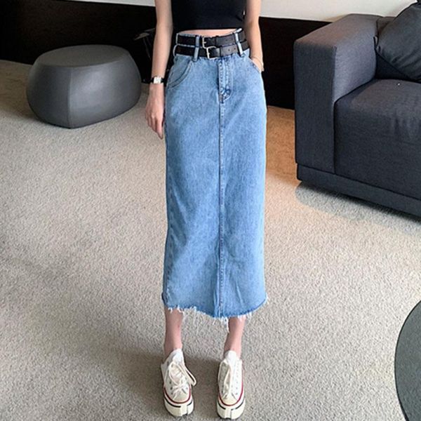 skirts summer retro denim skirt with belt 2021 high waist fahion tassel split elegant long for women blue bottoms faldas mujer, Black
skirts summer retro denim skirt with belt 2021 high waist fahion tassel split elegant long for women blue bottoms faldas mujer, Black