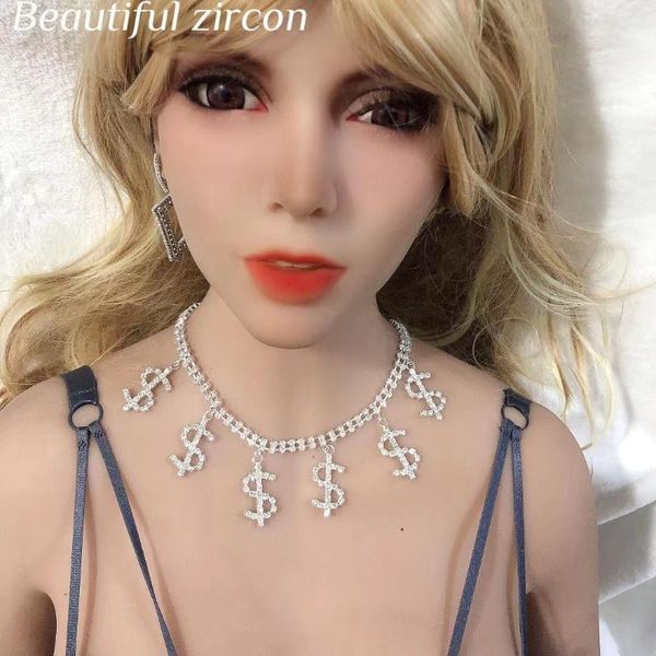 chains 2021 money dollar rhinestone pendant necklace charm women fashion crystal double row collar statement jewelry gift, Silver
chains 2021 money dollar rhinestone pendant necklace charm women fashion crystal double row collar statement jewelry gift, Silver