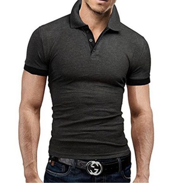 men's polos shirt men summer stritching shorts sleeve business clothes luxury tee brand, White;black
men's polos shirt men summer stritching shorts sleeve business clothes luxury tee brand, White;black