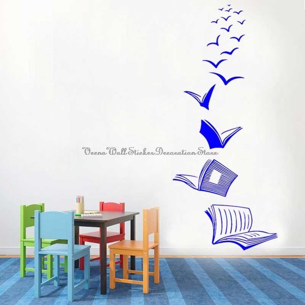wall stickers flying birds and books reading room school library classroom study gift kids decoration decals y16
wall stickers flying birds and books reading room school library classroom study gift kids decoration decals y16