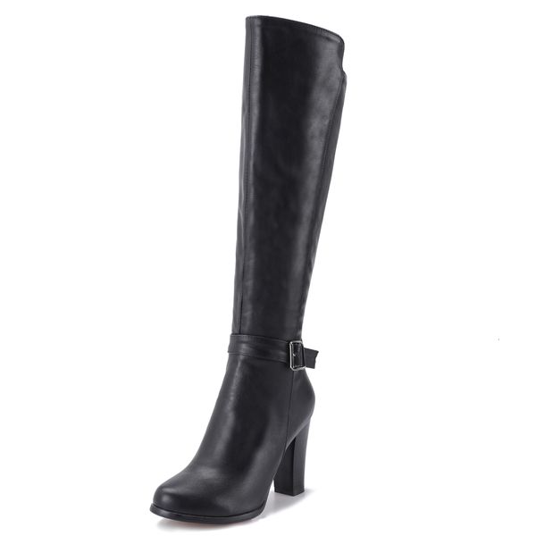super european and american style zipper-side high knee with thick heels made of metal women's boots 7hsy, Black
super european and american style zipper-side high knee with thick heels made of metal women's boots 7hsy, Black