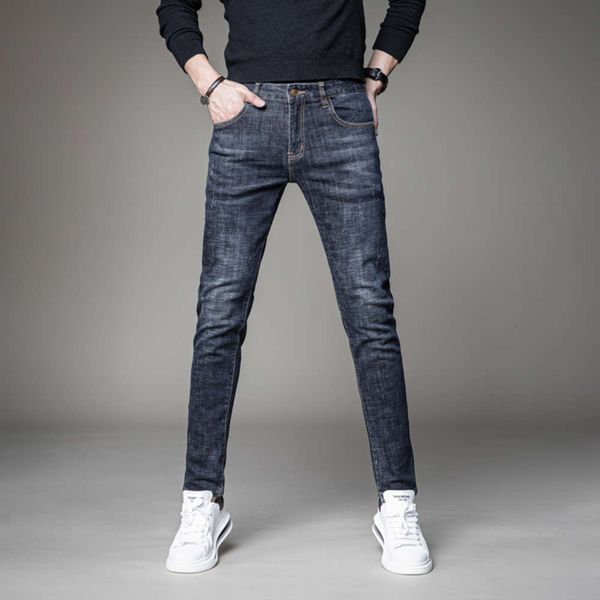 jeans autumn and winter new brand korean fashion slim fit small feet men's long pants show thin elastic versatile menwinter, Blue
jeans autumn and winter new brand korean fashion slim fit small feet men's long pants show thin elastic versatile menwinter, Blue