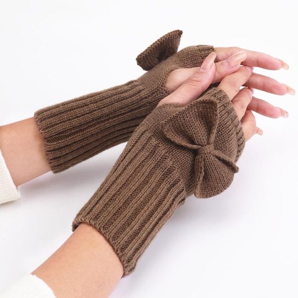 five fingers gloves women winter knit fingerless cute bowknot thumb hole mittens arm warmers, Blue;gray
five fingers gloves women winter knit fingerless cute bowknot thumb hole mittens arm warmers, Blue;gray