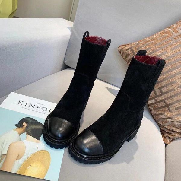 boots with autumn and winter women shoes color matching simplicity round toe low-heeled short genuine leather, Black
boots with autumn and winter women shoes color matching simplicity round toe low-heeled short genuine leather, Black