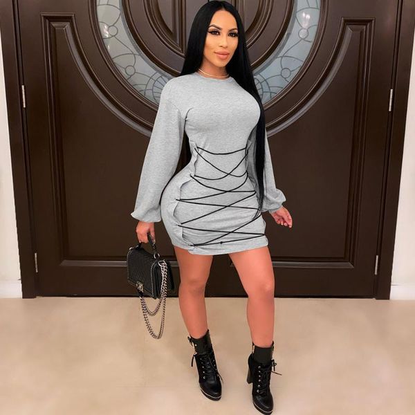 lace up bandage bodycon dress women clothes lantern sleeve mini casual dresses streetwear fashion party club t shirt dress, Black;gray
lace up bandage bodycon dress women clothes lantern sleeve mini casual dresses streetwear fashion party club t shirt dress, Black;gray