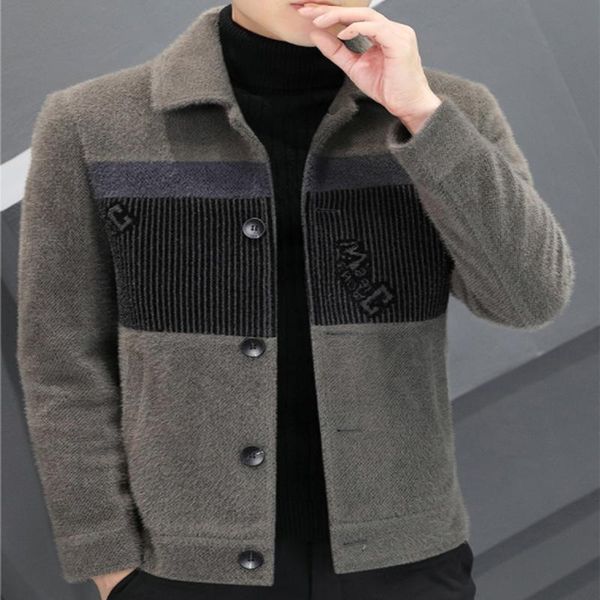 men's wool & blends plaid stripe business casual office men coat fashion retro jacket street punk style loose korean short, Black
men's wool & blends plaid stripe business casual office men coat fashion retro jacket street punk style loose korean short, Black