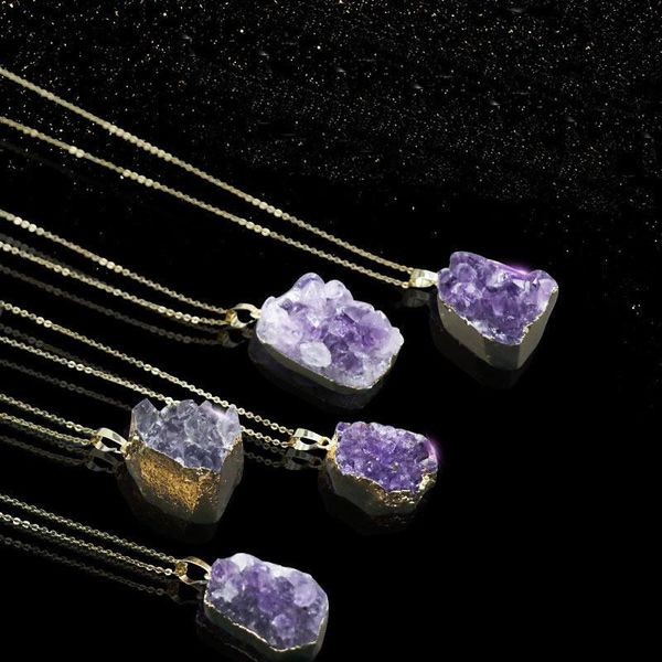 pendant necklaces natural crystal necklace women's jewelry geometric raw stone metal bezel diy sweater chain accessories, Silver
pendant necklaces natural crystal necklace women's jewelry geometric raw stone metal bezel diy sweater chain accessories, Silver