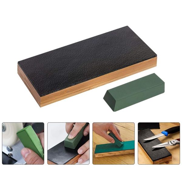 gift wrap 2pcs leather strop block kit with honing and polishing compound 
gift wrap 2pcs leather strop block kit with honing and polishing compound