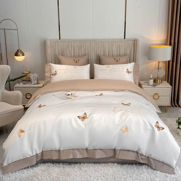 bedding sets chic embroidery butterfly duvet cover white gray spring insects animal satin cotton 4pcs soft set bed sheet 2pillowcase
bedding sets chic embroidery butterfly duvet cover white gray spring insects animal satin cotton 4pcs soft set bed sheet 2pillowcase