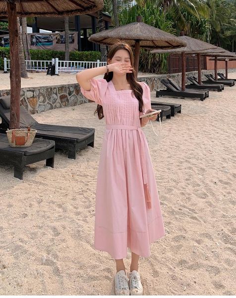 casual dresses gentle wind waist to show thin temperament short sleeve skirt, Black;gray
casual dresses gentle wind waist to show thin temperament short sleeve skirt, Black;gray