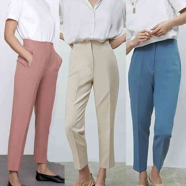 za spring casual chic pantss womens capris fashion high waist commuter office street, Black;white
za spring casual chic pantss womens capris fashion high waist commuter office street, Black;white