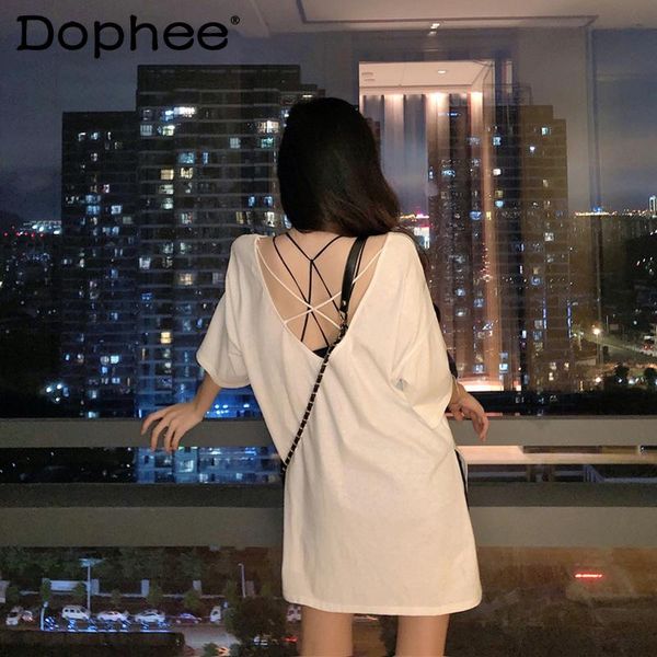 women's t-shirt korean style backless white mid-length women 2021 summer print hollow-out short sleeve loose tshirt dress
women's t-shirt korean style backless white mid-length women 2021 summer print hollow-out short sleeve loose tshirt dress