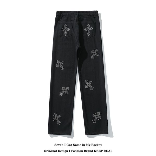 crosin high street heavy industry drill cross hiphop fried street jeans men's and women's trendy brand wash strai brand iodx, White;black
crosin high street heavy industry drill cross hiphop fried street jeans men's and women's trendy brand wash strai brand iodx, White;black