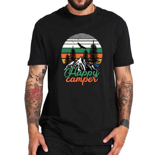 men's t-shirts happy camper camping t shirt vintage tshirt 100% natural cotton soft short sleeve camisetas, White;black
men's t-shirts happy camper camping t shirt vintage tshirt 100% natural cotton soft short sleeve camisetas, White;black