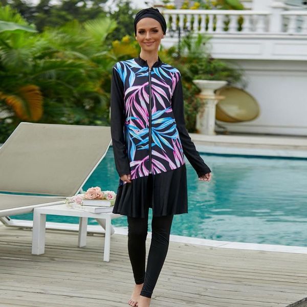 swim wear f2tc womens islamic 3pcs burkini with hijab long sleeve zip up modest swimsuit arab leaves print beachwear full cover muslim
swim wear f2tc womens islamic 3pcs burkini with hijab long sleeve zip up modest swimsuit arab leaves print beachwear full cover muslim