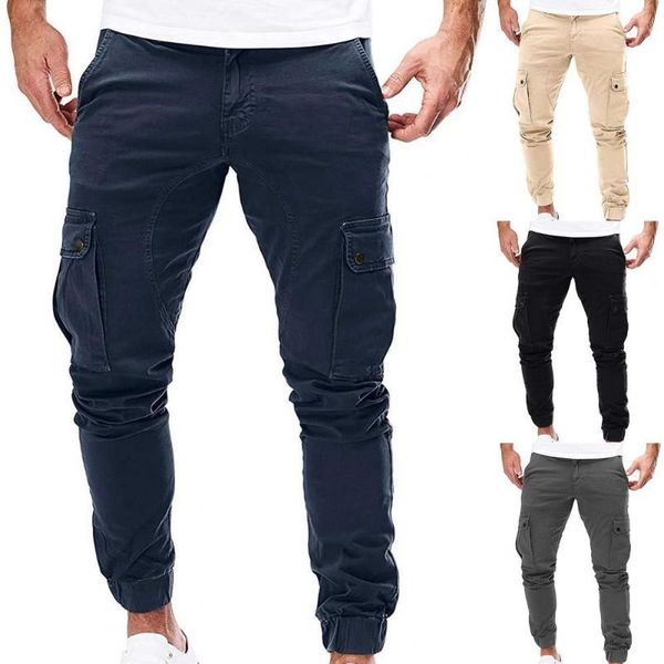 men's pants jogging cool casual multi pockets cargo mid waist autumn soft for work, Black
men's pants jogging cool casual multi pockets cargo mid waist autumn soft for work, Black