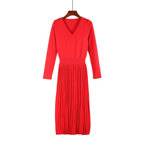 women sweater knitted chrismas dress pleated slim elastic v- long sleeve lady bodycon robe dress vestidos, Black;gray
women sweater knitted chrismas dress pleated slim elastic v- long sleeve lady bodycon robe dress vestidos, Black;gray