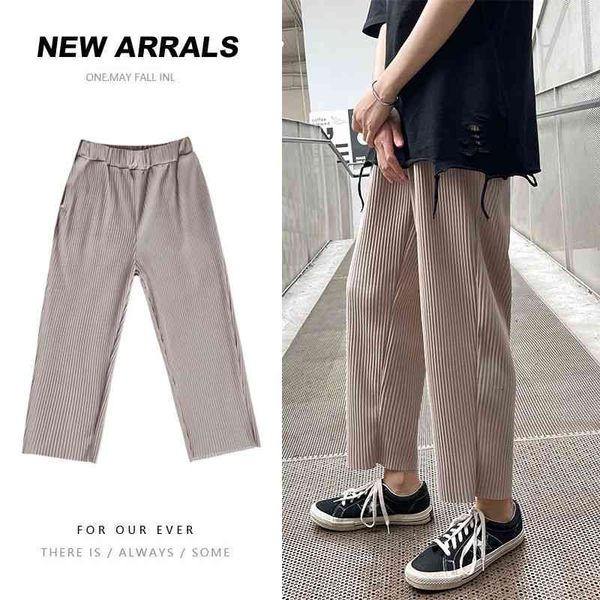 men's pants pleated fashion casual wide-leg men streetear korean spring summer thin ice silk mens m-5xl 0iyi, Black
men's pants pleated fashion casual wide-leg men streetear korean spring summer thin ice silk mens m-5xl 0iyi, Black