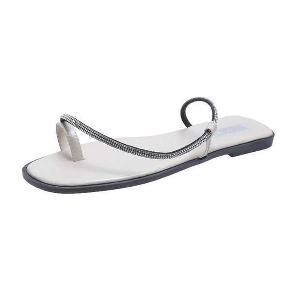 sandals vmti 2021 european and american flat-bottomed rhinestone women's simple t-shaped slip-on women, Black
sandals vmti 2021 european and american flat-bottomed rhinestone women's simple t-shaped slip-on women, Black