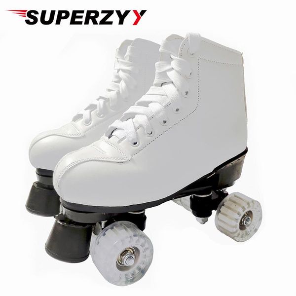 white black roller skates shoes womam men artificial leather outdoor patins with transparent pu wheels
white black roller skates shoes womam men artificial leather outdoor patins with transparent pu wheels