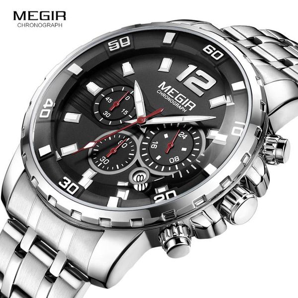 wristwatches style megir quartz men watch military sport watches clock relogio masculino business chronograph, Slivery;brown
wristwatches style megir quartz men watch military sport watches clock relogio masculino business chronograph, Slivery;brown